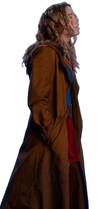 Milly Alcock Supergirl Brown Trench Coat - Image 4